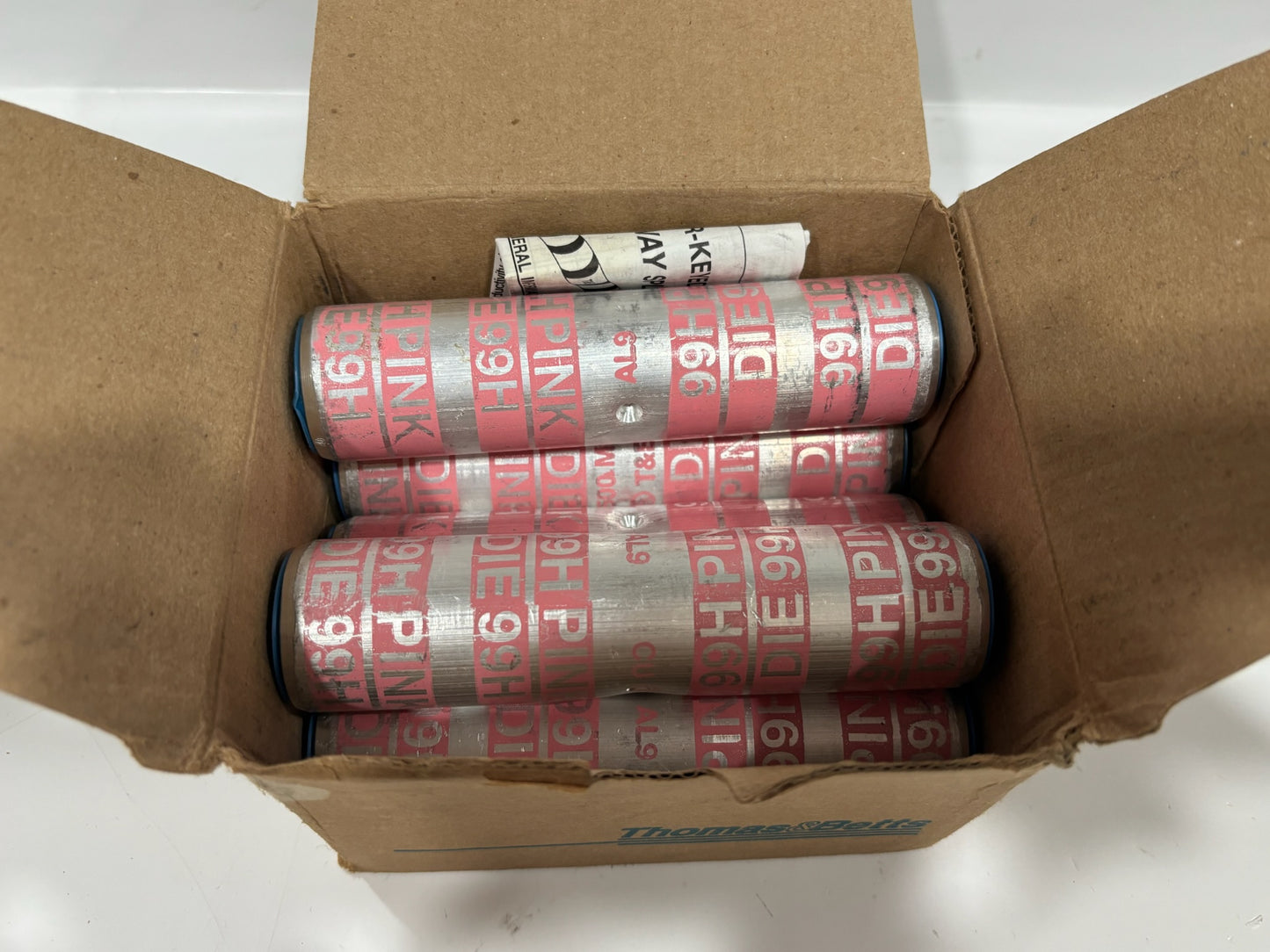 5 PK Thomas & Betts 60571  Aluminum Splice Connector, Die Code 99, Pink