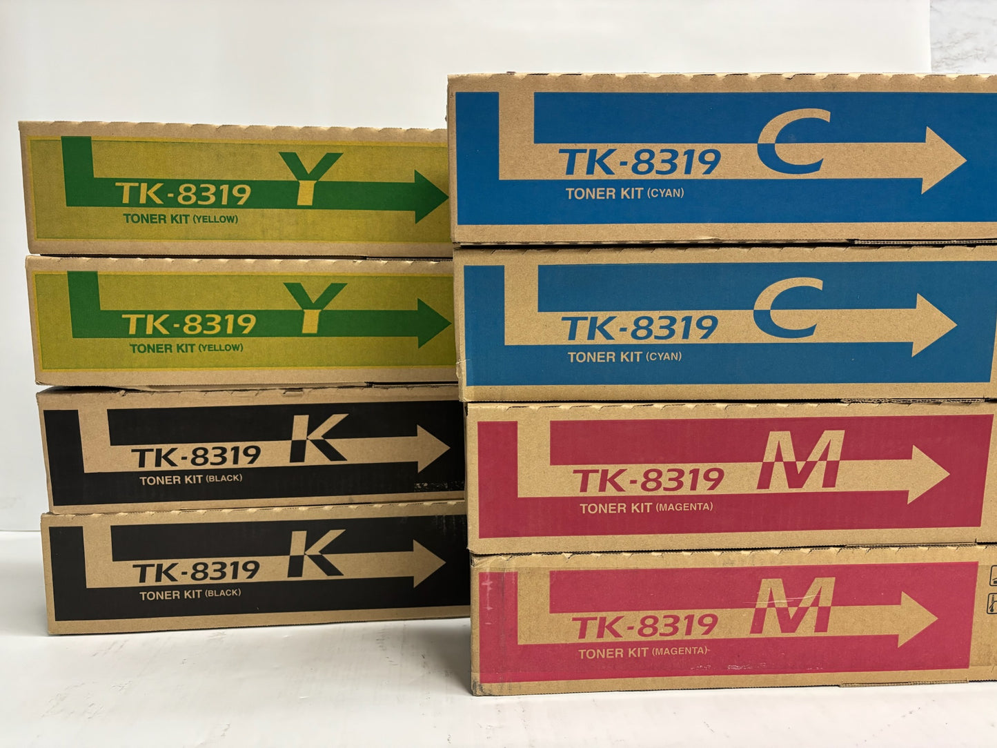 8 New Genuine Copystar CS2550ci CCMMYYKK Toners TK-8319, TK8319