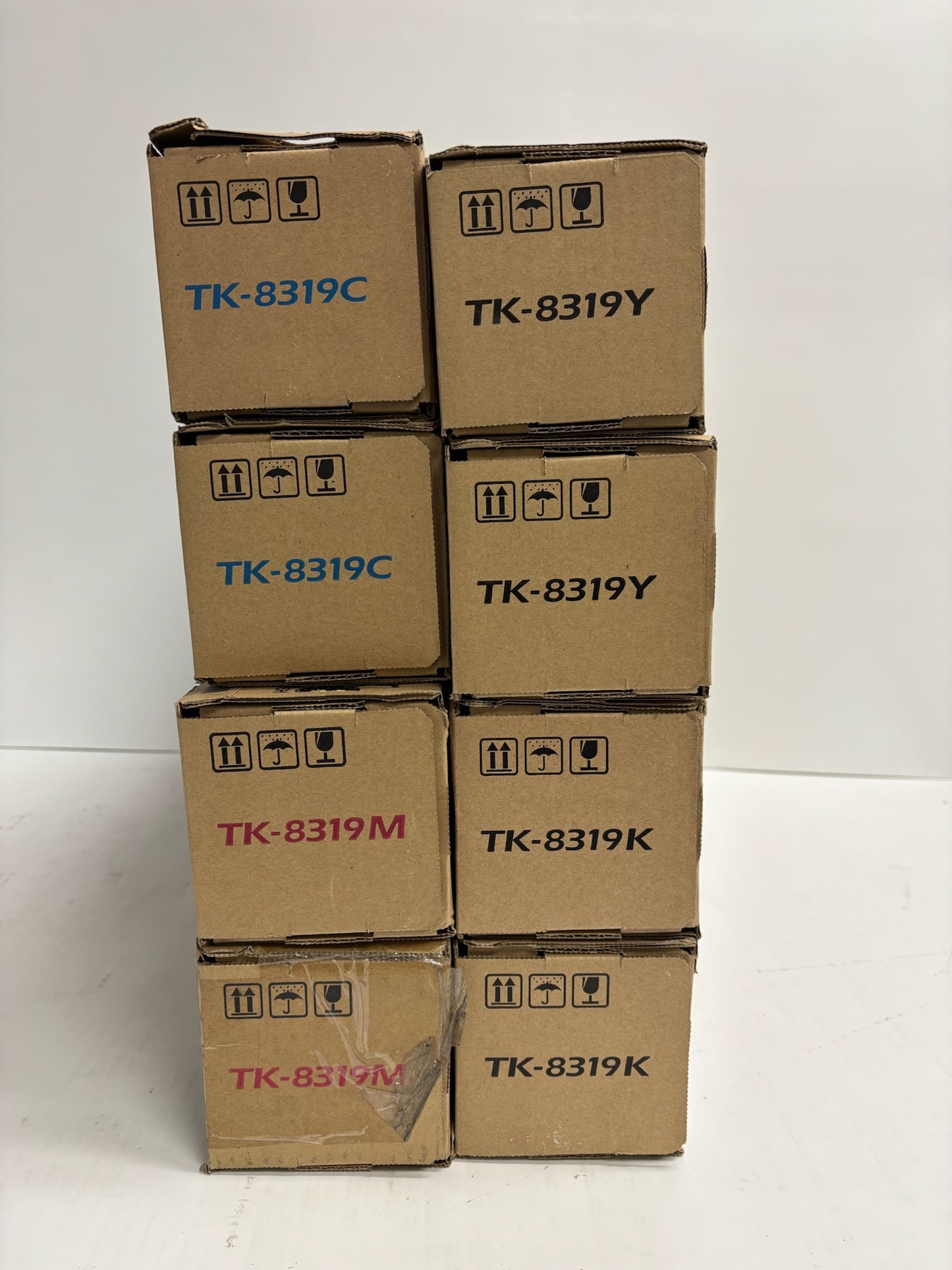 8 New Genuine Copystar CS2550ci CCMMYYKK Toners TK-8319, TK8319
