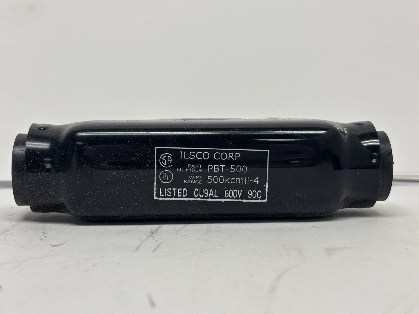 2 PK Ilsco PBT-500 Dual-Rated Insulated In-Line Splicer/Reducer, 4 AWG–500 kcmil