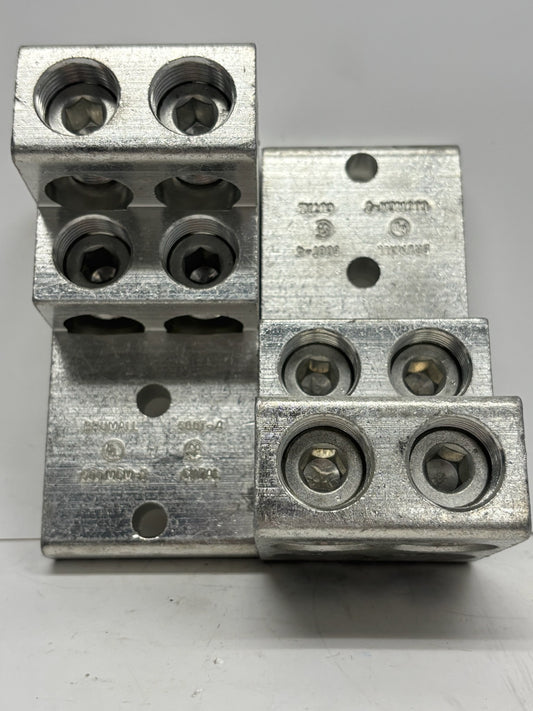 2 PK Brumall 600T-4 Mechanical Power Distribution Block 4 Poles 600A 600V Rated