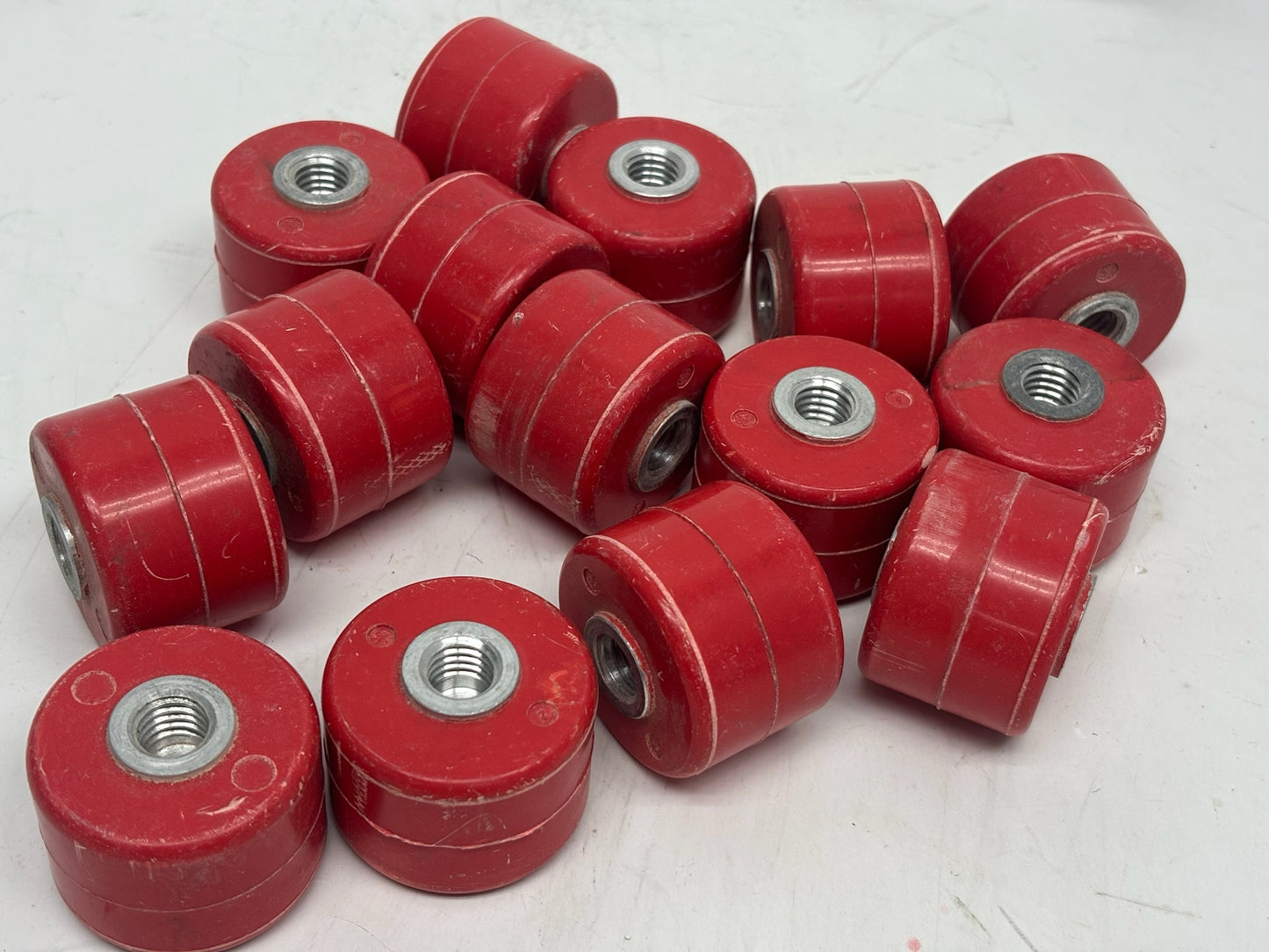 15 PK MBI Red Threaded Bus Bar Insulator Standoff for Electrical Panels