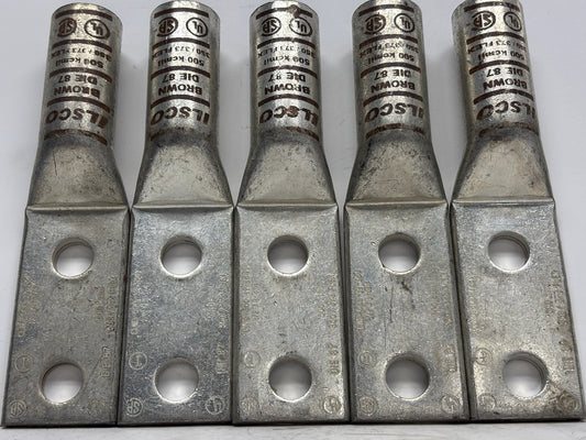 5PK ILSCO CLND-500-12-134 Aluminum Compression Lug 500 MCM 12-Hole