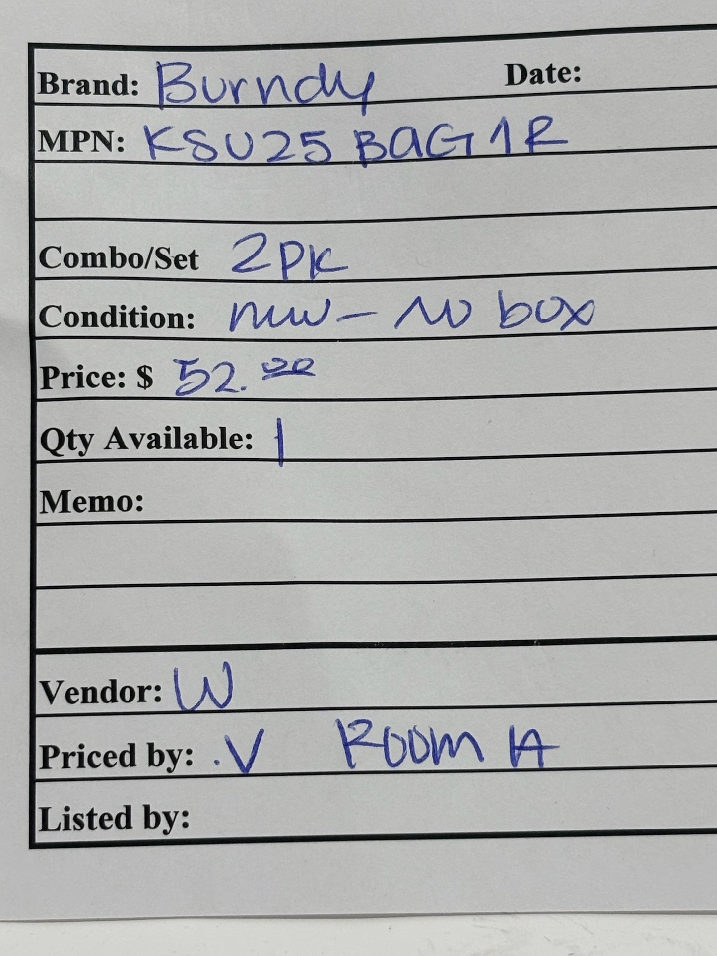 2 PK Burndy KSU25BAG1R Copper Compression Lugs