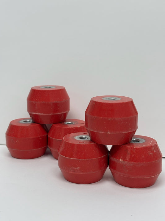 6 PK MBI Red Threaded Bus Bars – Electrical Power Distribution Connectors