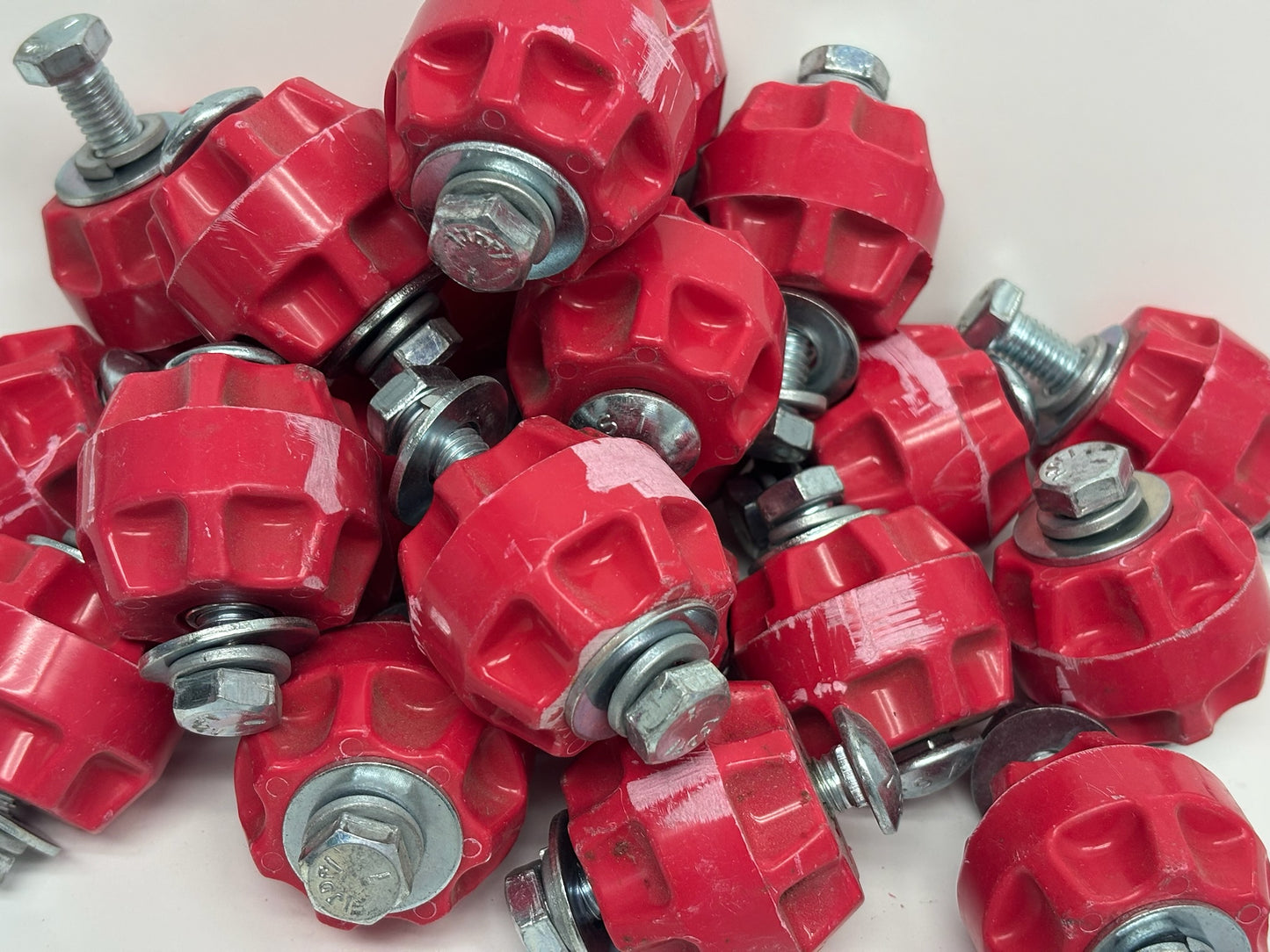 21 PK MBI Red Threaded Bus Bars – Heavy Duty Electrical Connectors