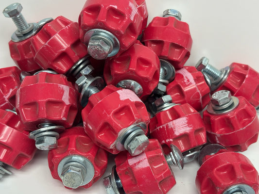21 PK MBI Red Threaded Bus Bars – Heavy Duty Electrical Connectors