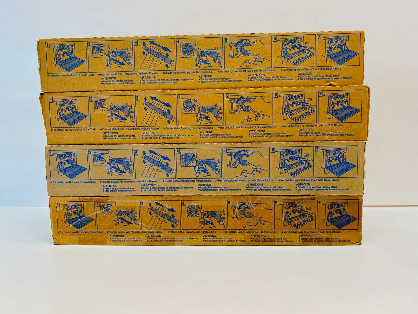 4 Genuine Cosmetic Konica BH C224 Cyan, Magenta, Yellow & Black Toner TN321