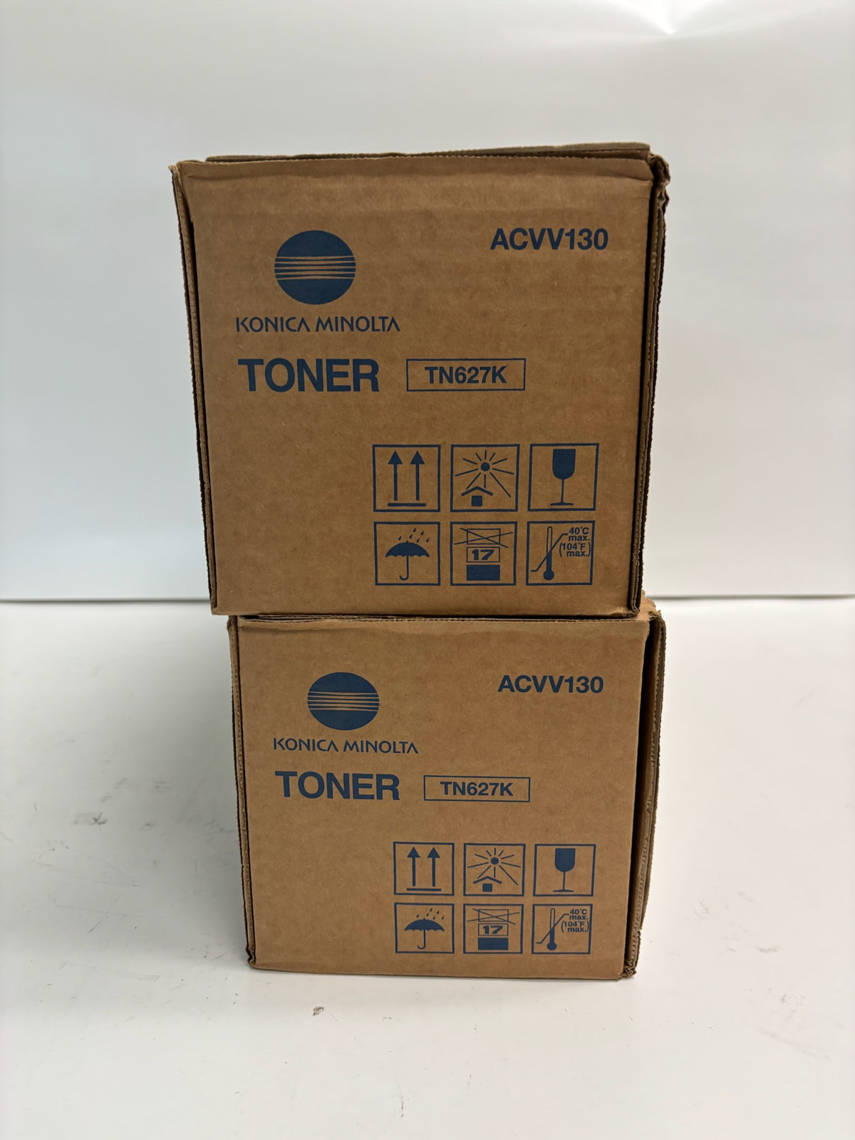 2 Genuine Konica Accurio Press C12000, C14000 Black Toners TN627K ACVV130