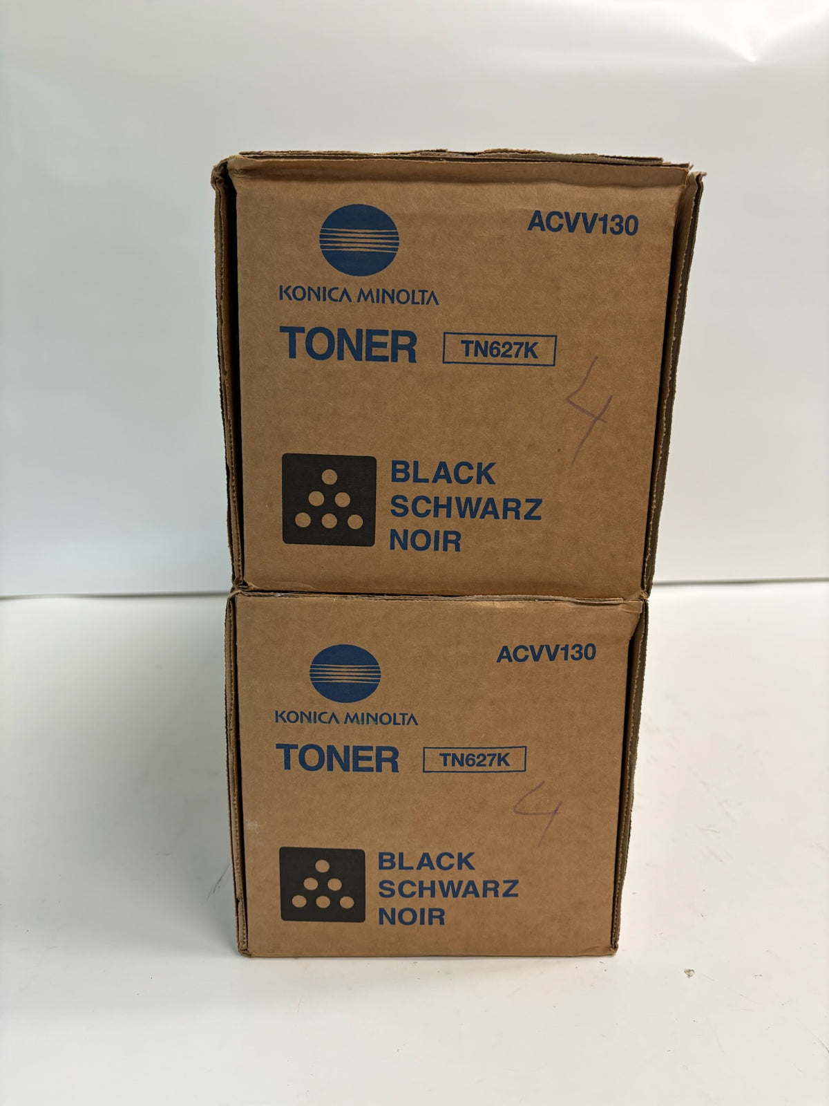 2 Genuine Konica Accurio Press C12000, C14000 Black Toners TN627K ACVV130
