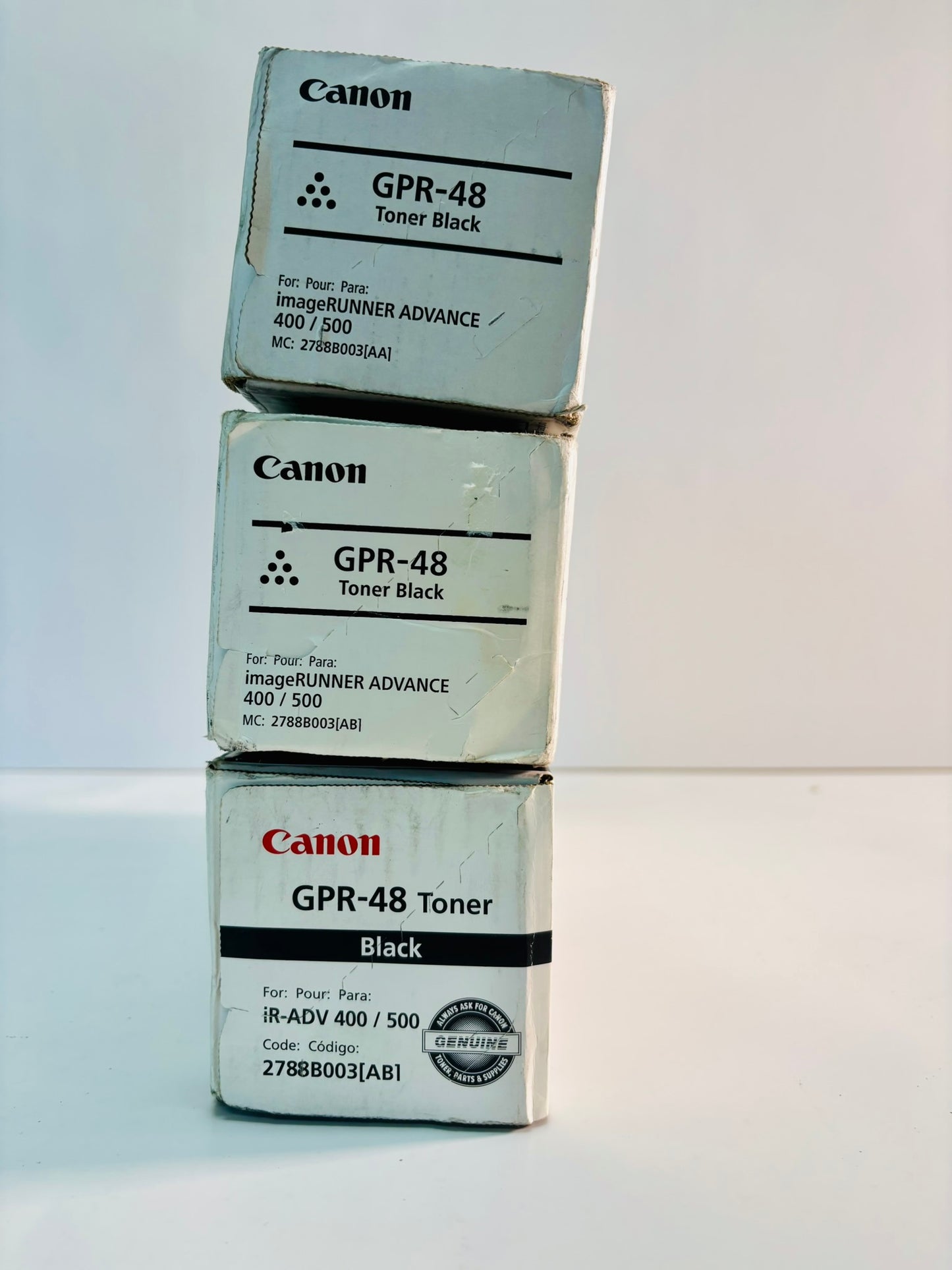 3 New Genuine Canon iRA 400iF, 500iF Black Toner Cartridges GPR-48 2788B003[AB]