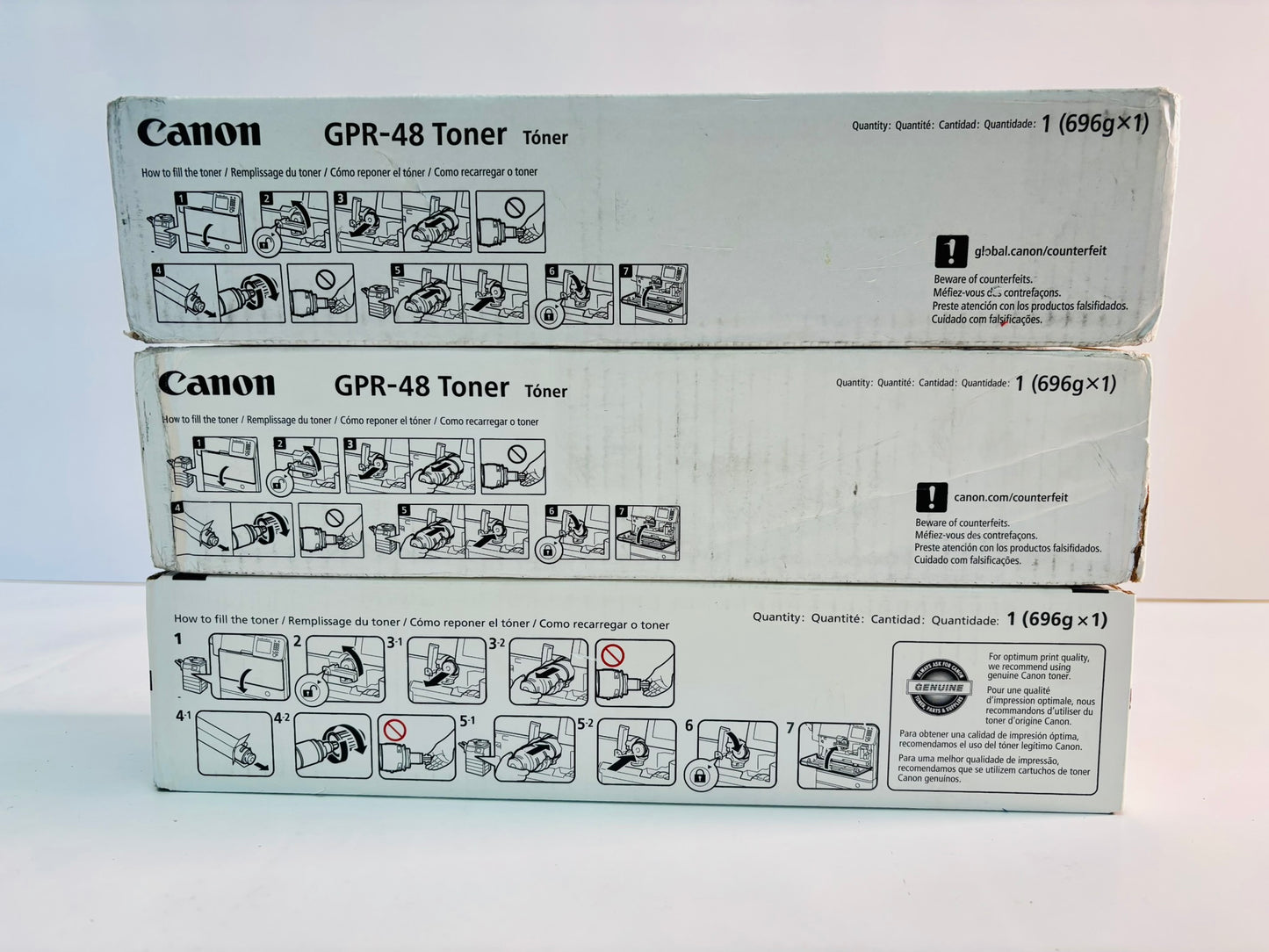 3 New Genuine Canon iRA 400iF, 500iF Black Toner Cartridges GPR-48 2788B003[AB]