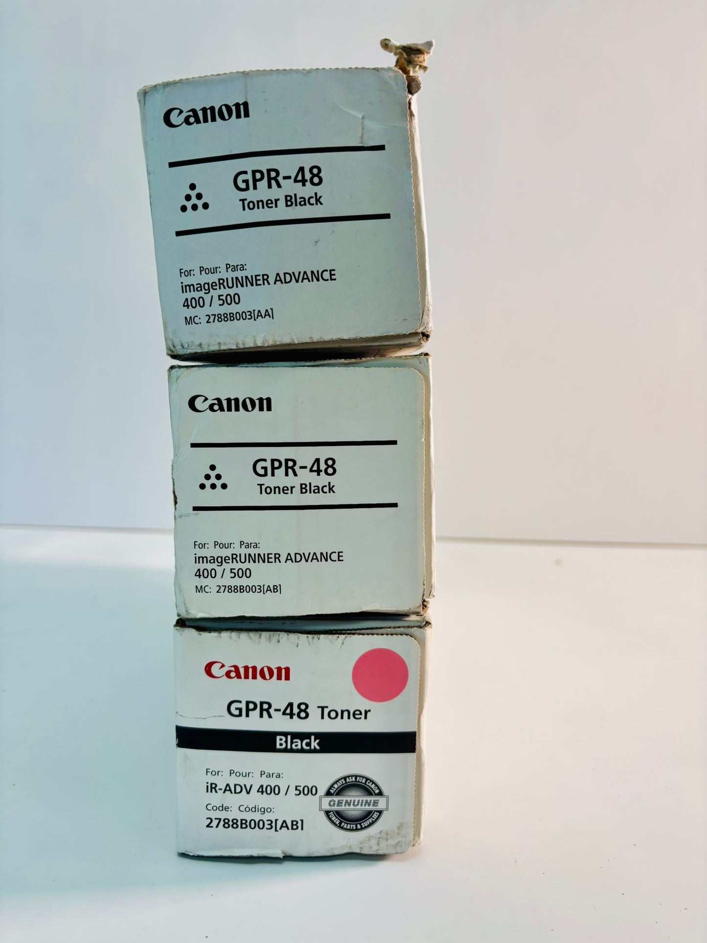 3 New Genuine Canon iRA 400iF, 500iF Black Toner Cartridges GPR-48 2788B003[AB]