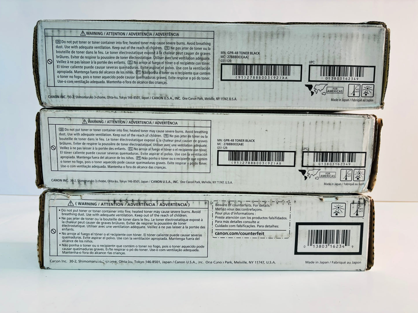 3 New Genuine Canon iRA 400iF, 500iF Black Toner Cartridges GPR-48 2788B003[AB]