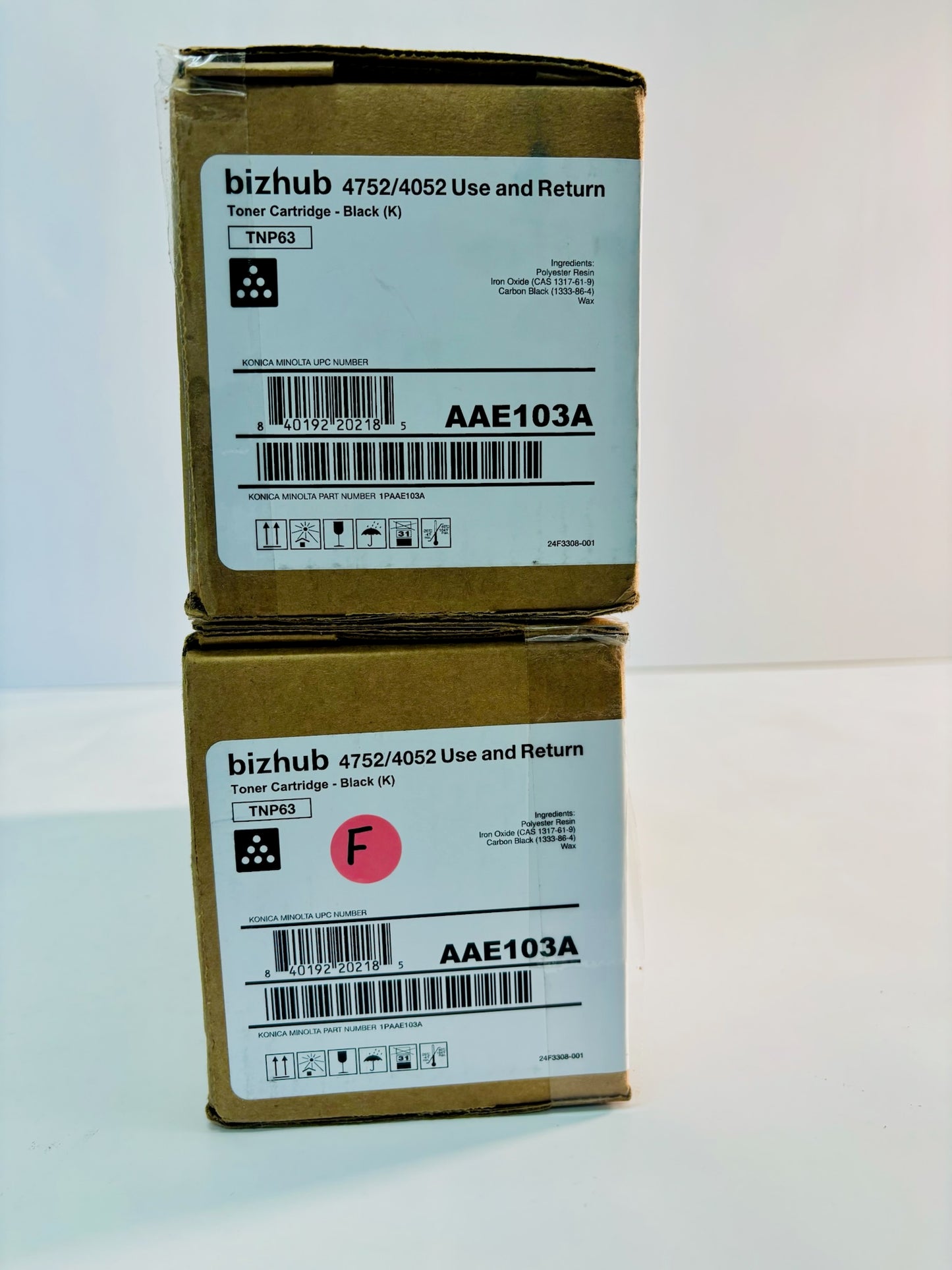 2 Genuine Konica Minolta Bizhub 4052, 4752 Black Toner TNP63