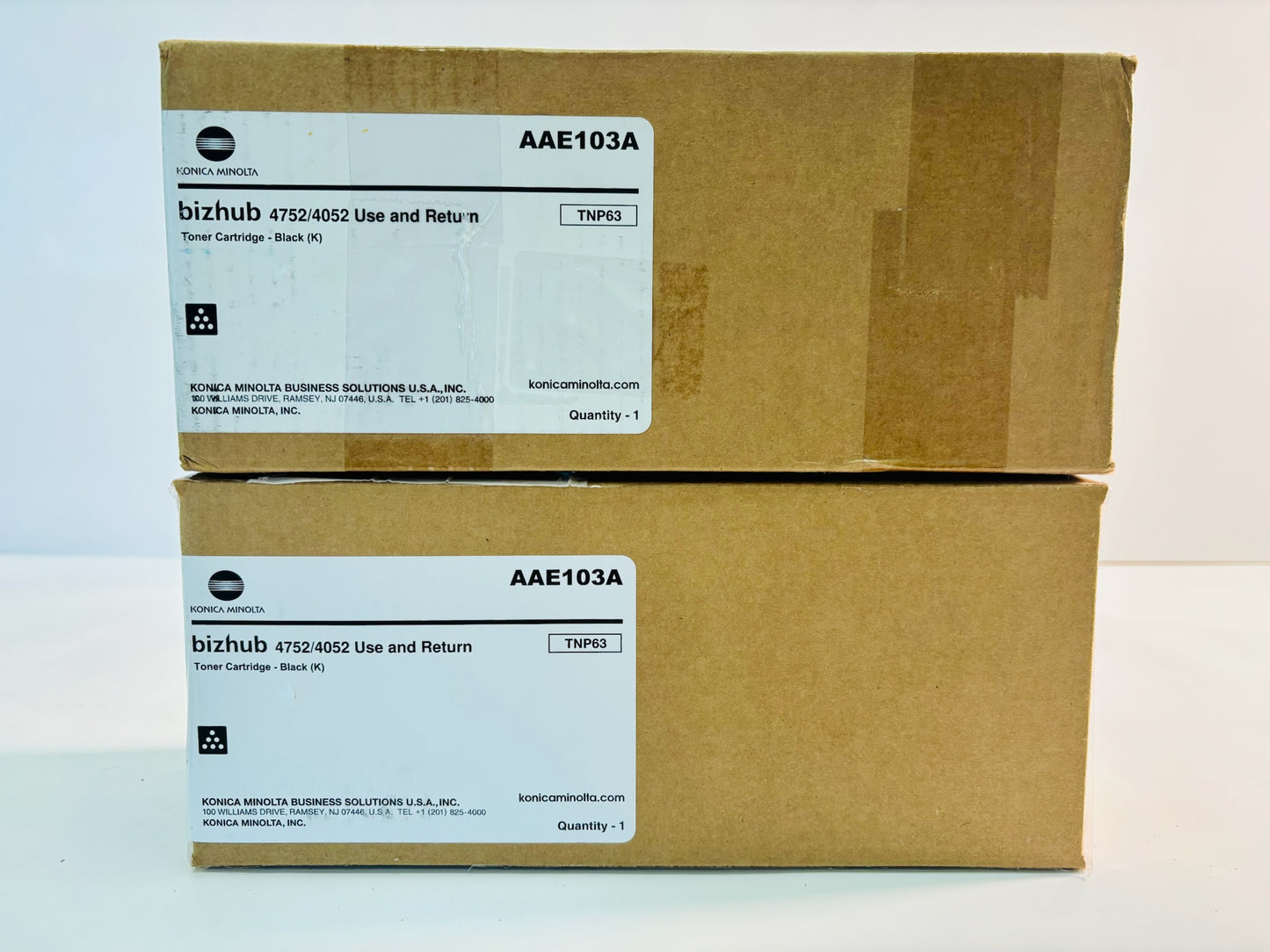 2 Genuine Konica Minolta Bizhub 4052, 4752 Black Toner TNP63