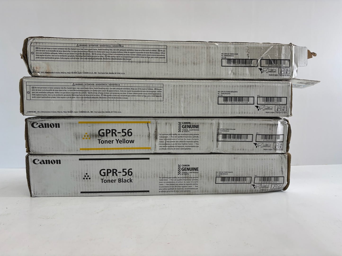 4 Genuine Canon IR C7565,C7570,C7580,C7765 GPR-56, GPR56 CMYK Toners (Open Cyan)