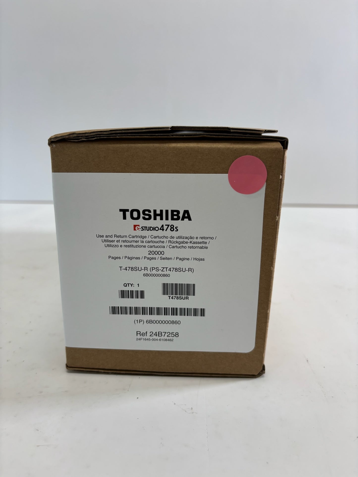 New Genuine Toshiba Estudio 478S Black Toner T-478SU-R, T478SUR