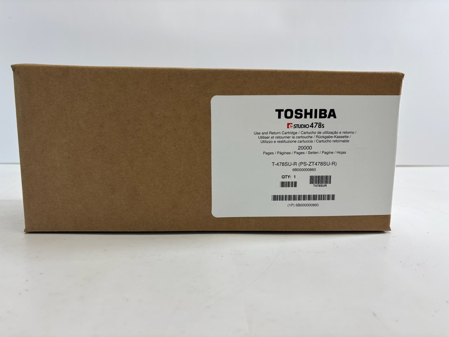 New Genuine Toshiba Estudio 478S Black Toner T-478SU-R, T478SUR