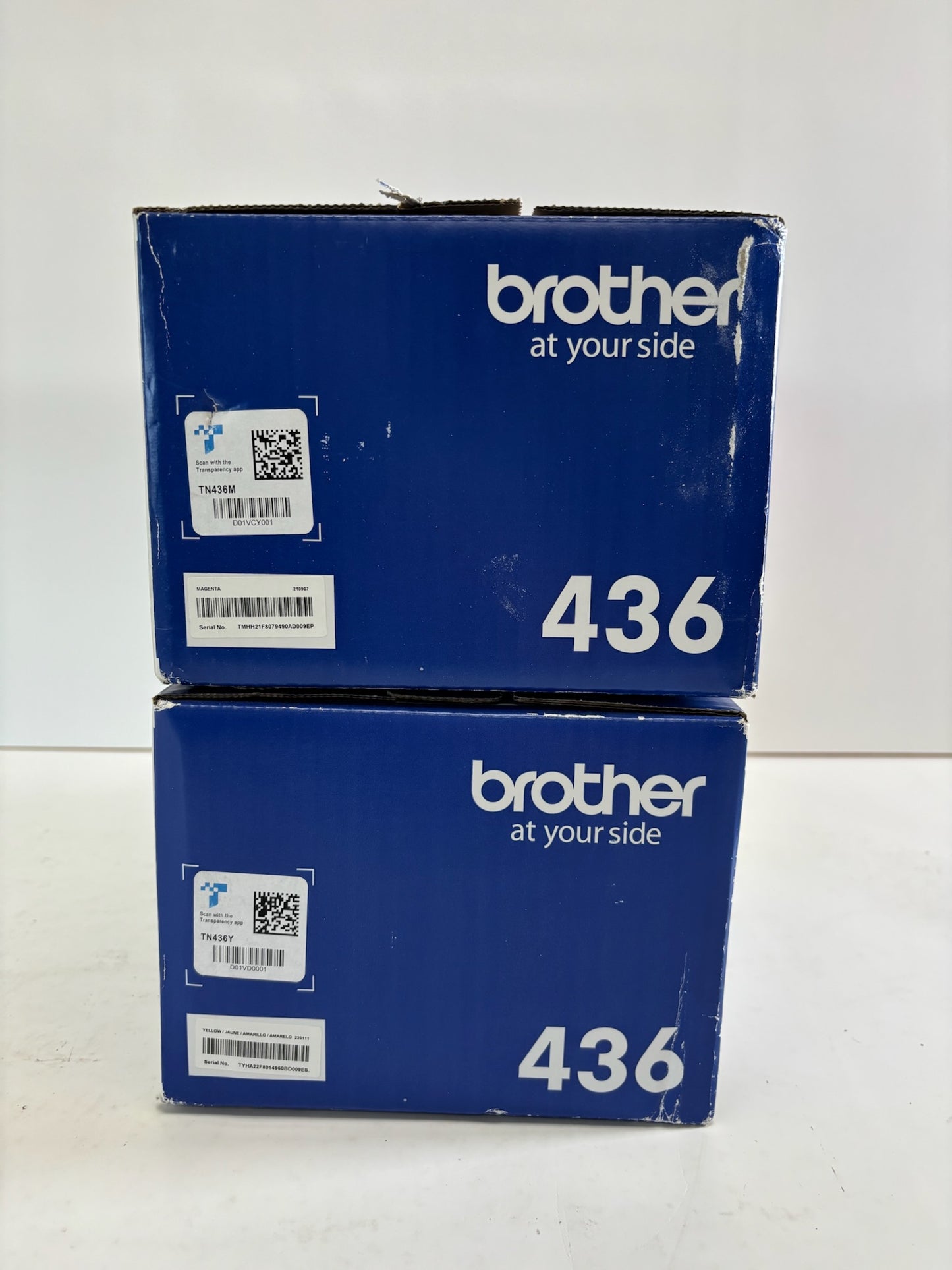 2 New Genuine Brother HL-L8360CDW, 9310CDW Mag & Yellow Toners TN436M, TN436Y