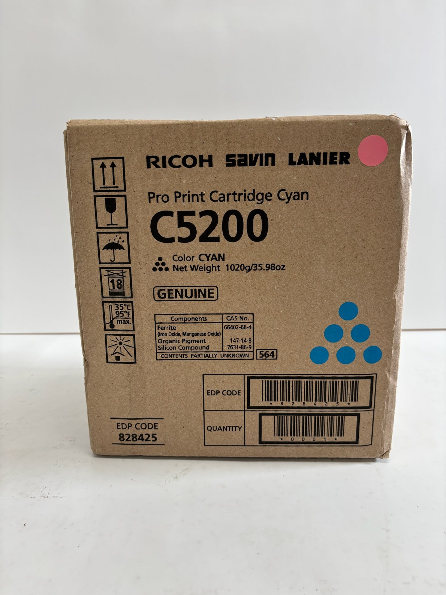 New Genuine Ricoh Savin Lanier Pro C5200s C5210s Cyan Toners 828425