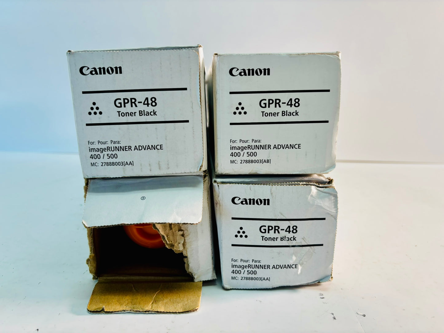 4 Open Canon iR Advance 400iF, 500iF Black Toner GPR48, GPR-48