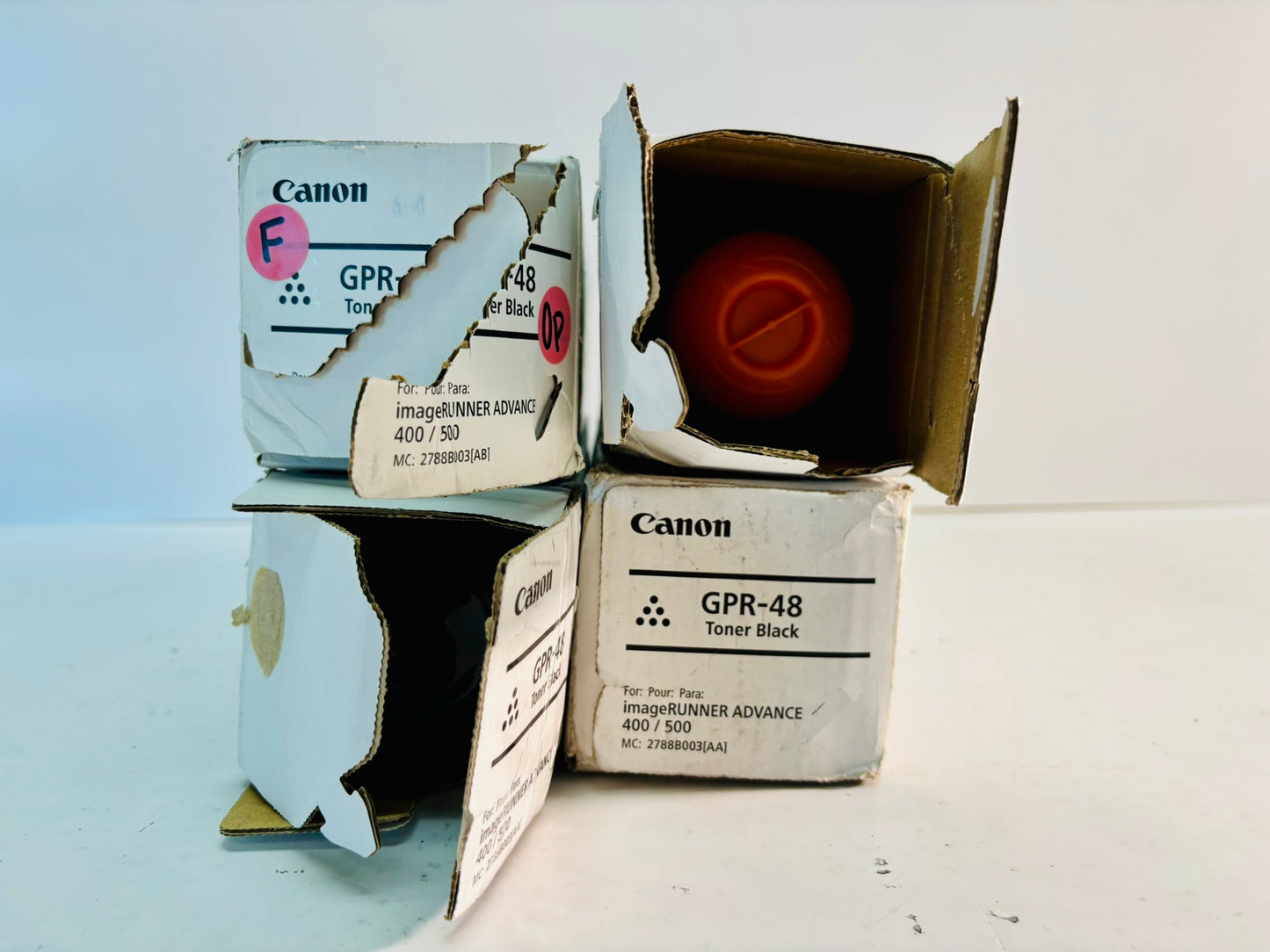 4 Open Canon iR Advance 400iF, 500iF Black Toner GPR48, GPR-48