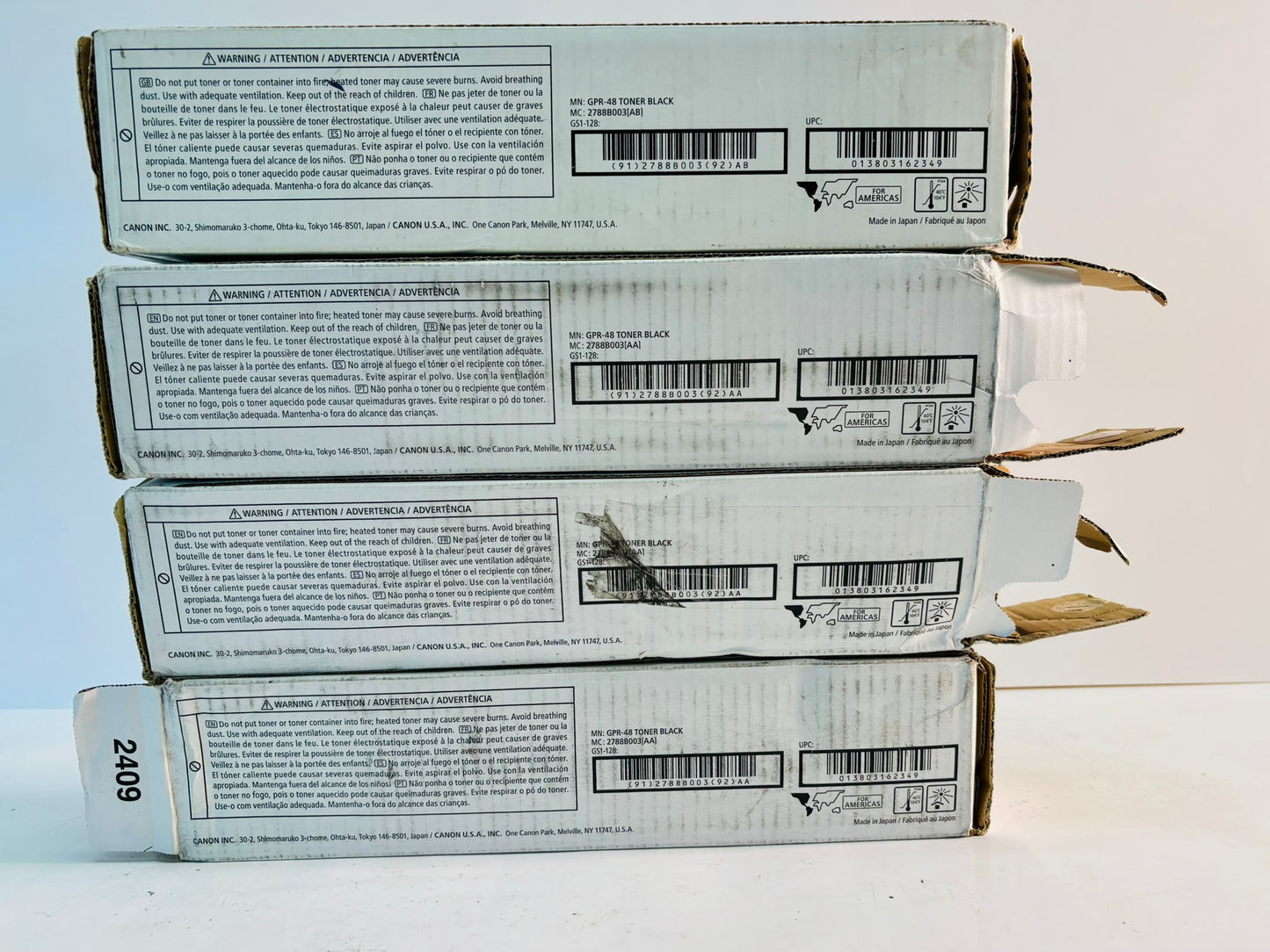 4 Open Canon iR Advance 400iF, 500iF Black Toner GPR48, GPR-48