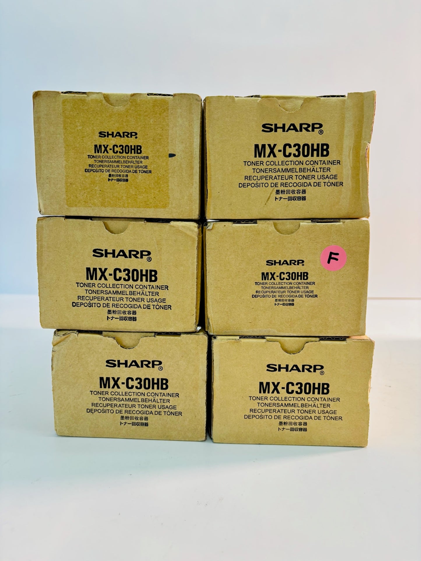 6 Genuine Sharp MX-C250, MX-C300P Waste Toner MX-C30HB, MXC30HB