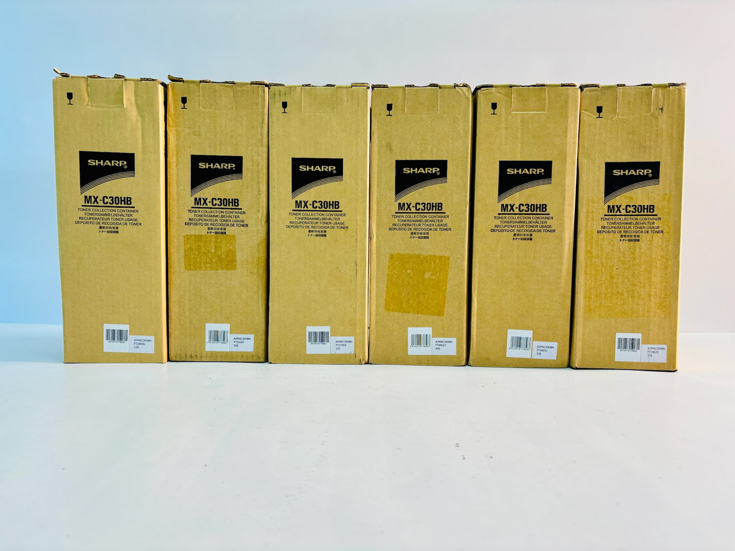 6 Genuine Sharp MX-C250, MX-C300P Waste Toner MX-C30HB, MXC30HB