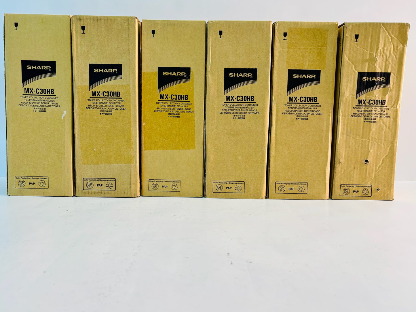 6 Genuine Sharp MX-C250, MX-C300P Waste Toner MX-C30HB, MXC30HB