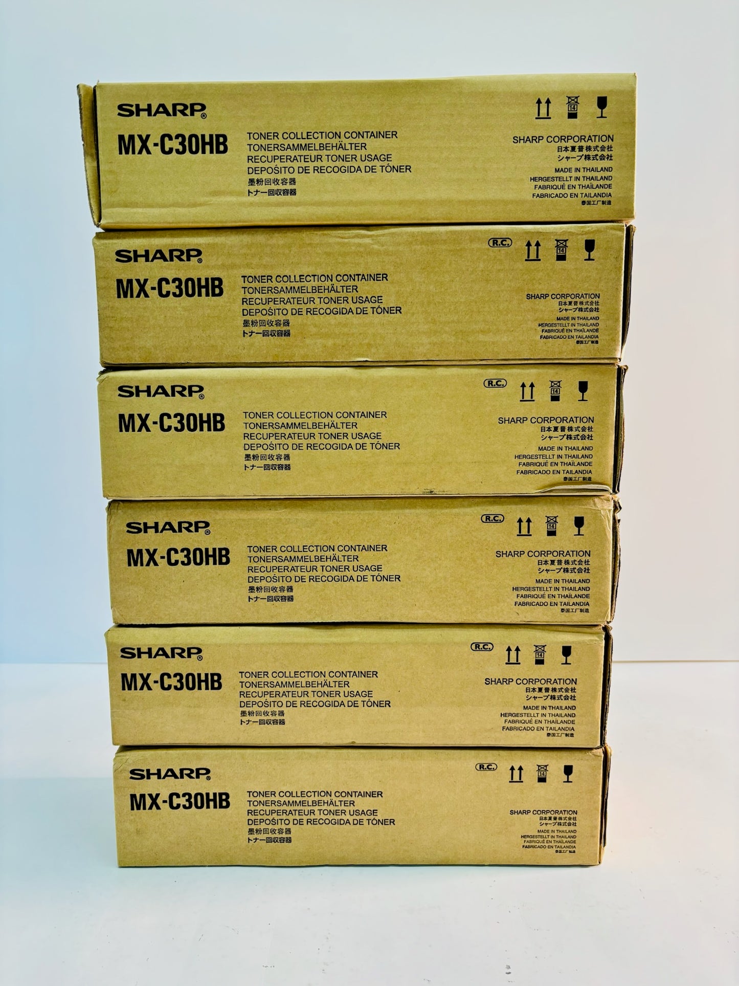6 Genuine Sharp MX-C250, MX-C300P Waste Toner MX-C30HB, MXC30HB