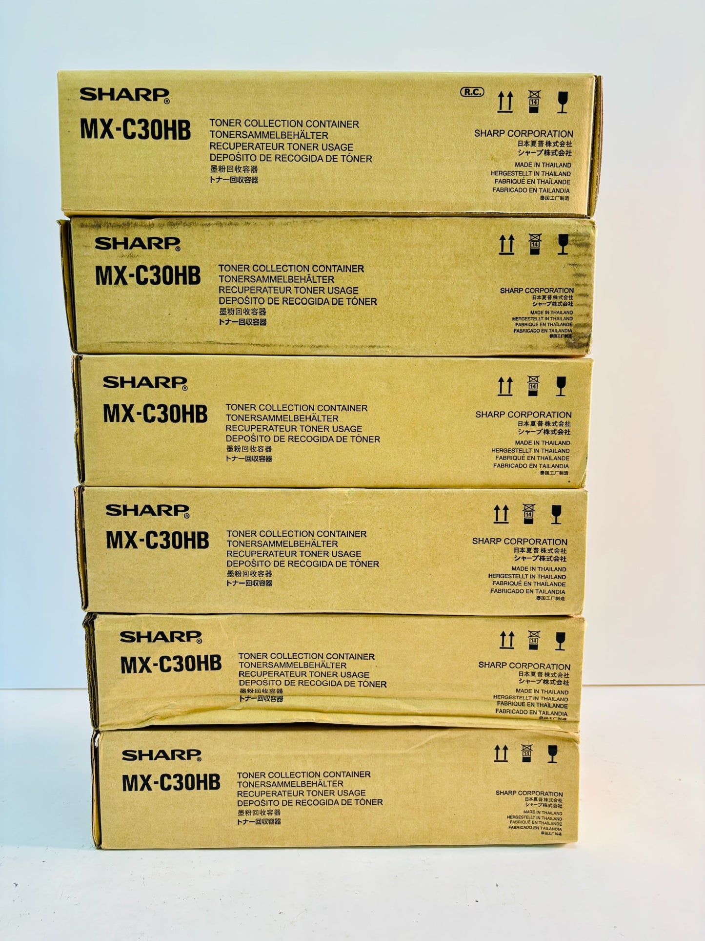 6 Genuine Sharp MX-C250, MX-C300P Waste Toner MX-C30HB, MXC30HB