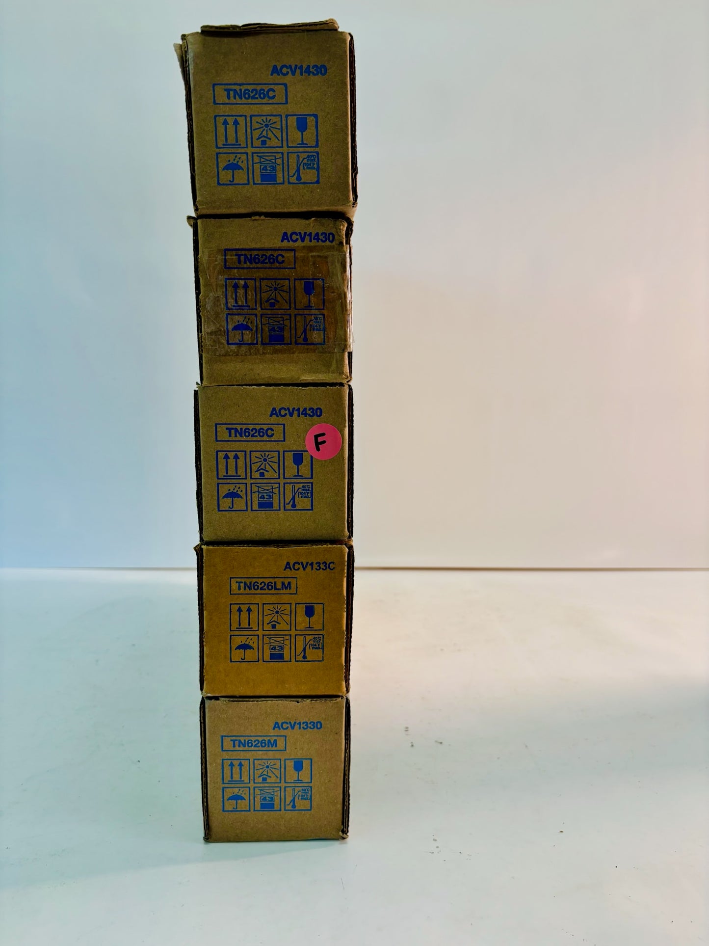 5 Genuine Cosmetic Konica Minolta BH C450i, C451i Cyan & Magenta Toner TN626