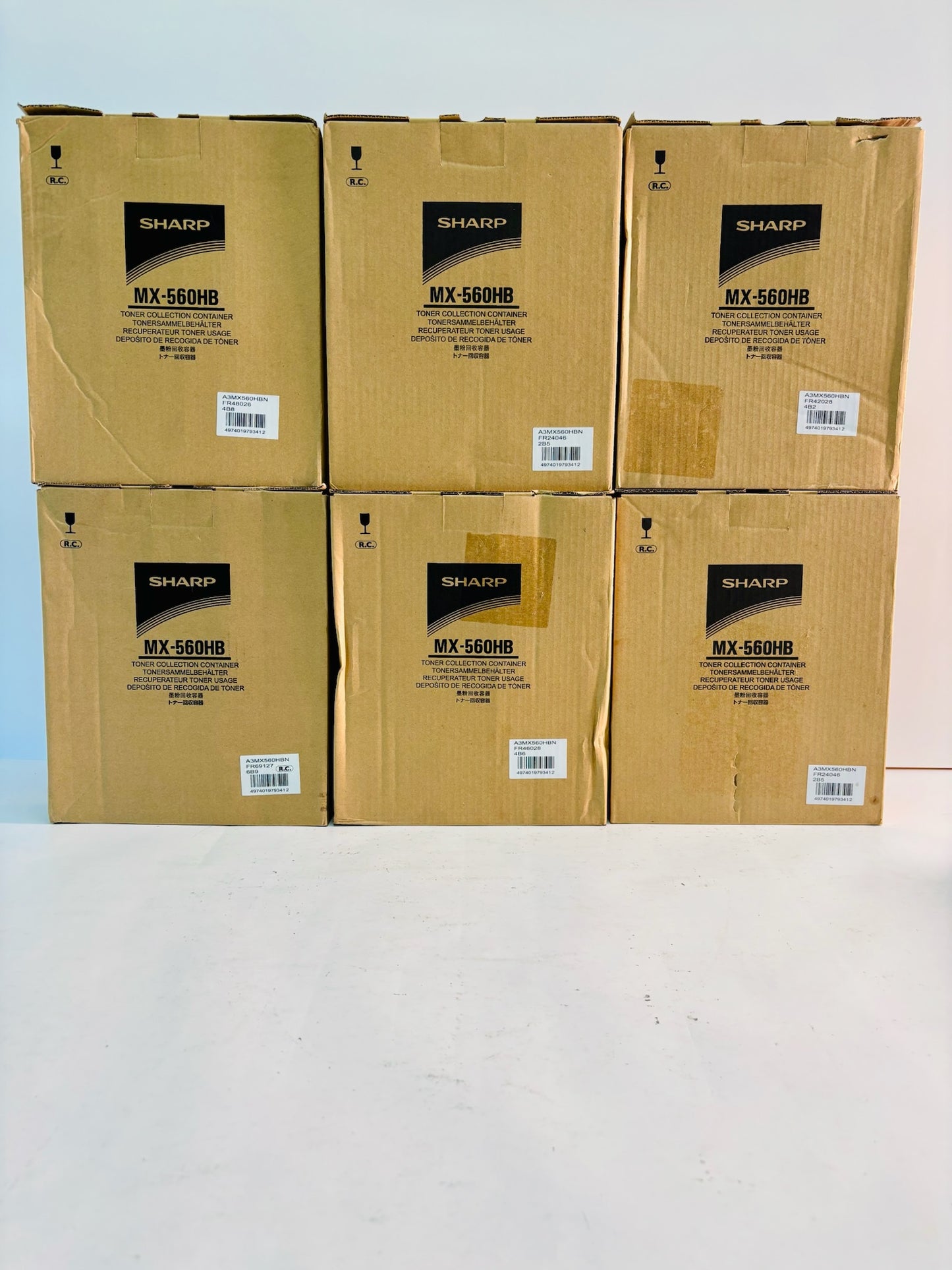 6 Genuine Sharp MX-M364N, MX-M365N Toner Collection MX-560HB