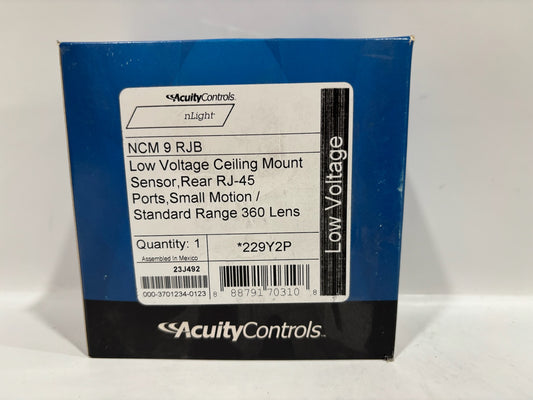 Acuity NCM-9-RJB Low Voltage, Rear RJ-45 Ports 360 Lens Ceiling Mount Sensor