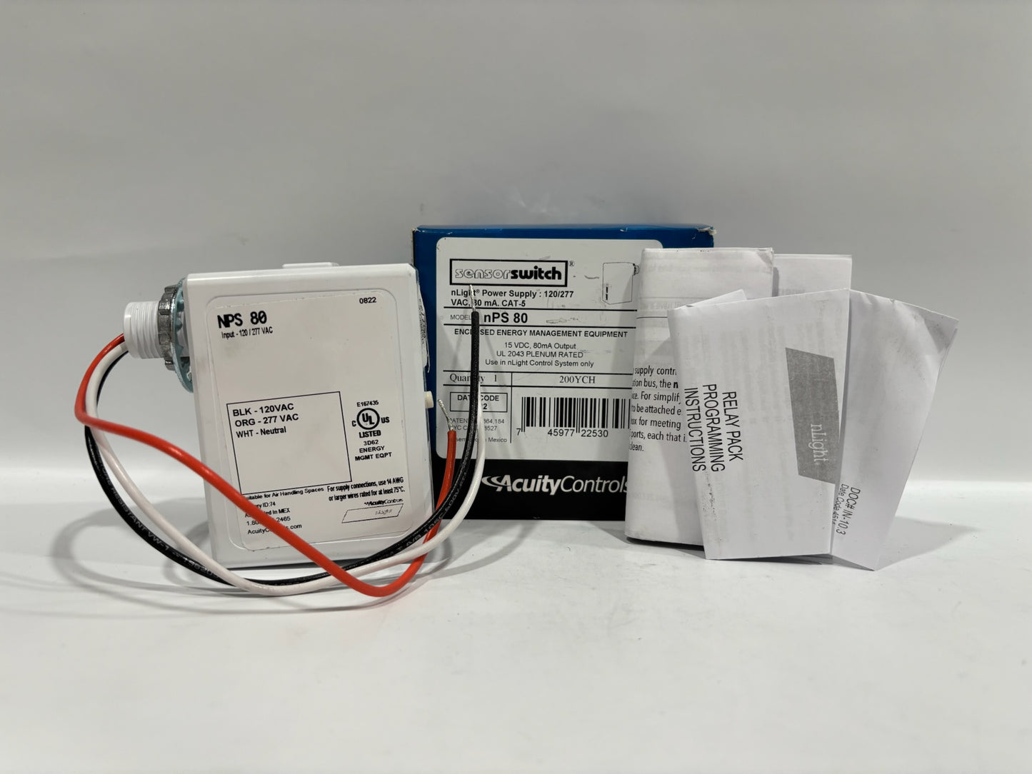 2 PK Acuity n-PS-80 Sensor Switch 200YCH Enclosed Energy Management Equipment