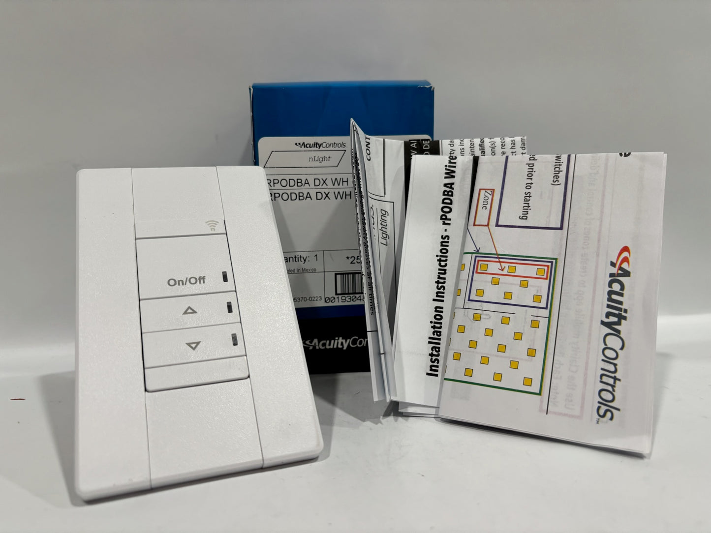 2 PK Acuity RPODBA-DX-WH-G2 2592TU Wireless Switch Low Voltage
