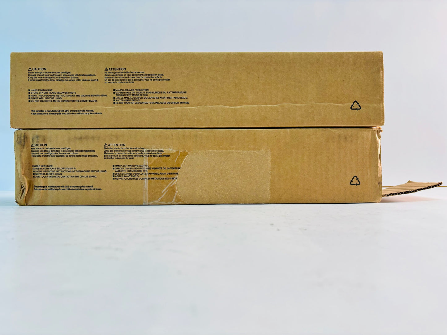 2 Open Genuine Toshiba E STUDIO 2555C, 3055C Cyan & Black Toner T-FC50U (no tabs)
