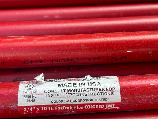 Allied Tube & Conduit Fire alarm EMT 3/4" Red Sold per Foot