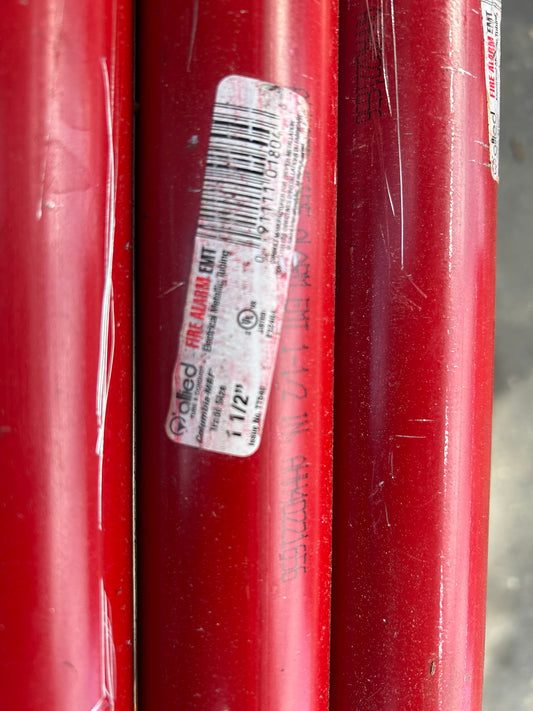 Allied Tube & Conduit Fire alarm EMT 1-1/2" Red Sold per Foot