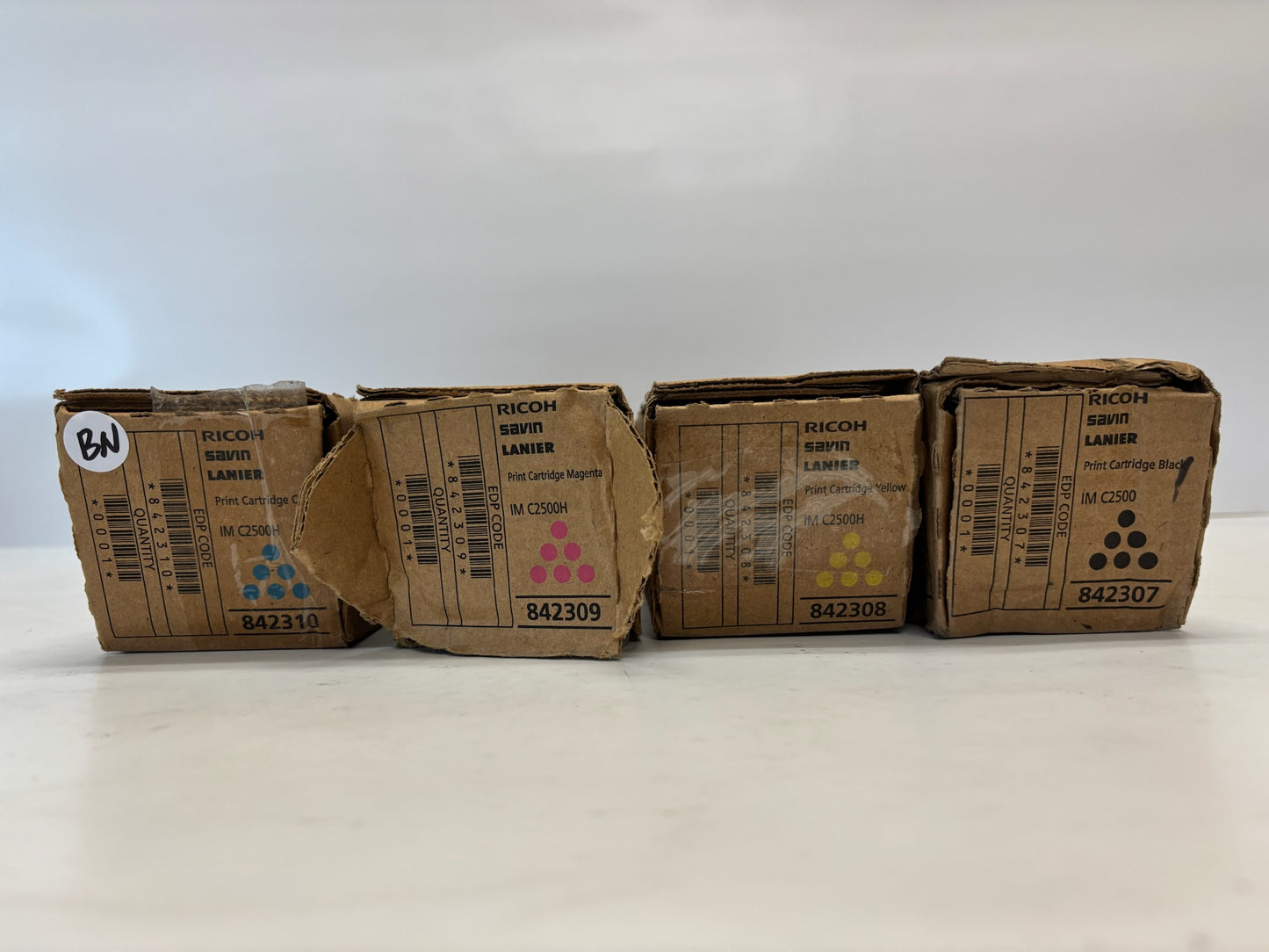 4 Genuine Ricoh IM C2500H,C2000 Cyan,Mag,Yellow & Black Toner 842307,08,09,10