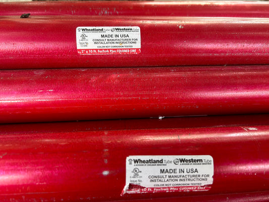Allied Tube & Conduit Fire alarm EMT 2" Red Sold Per Foot