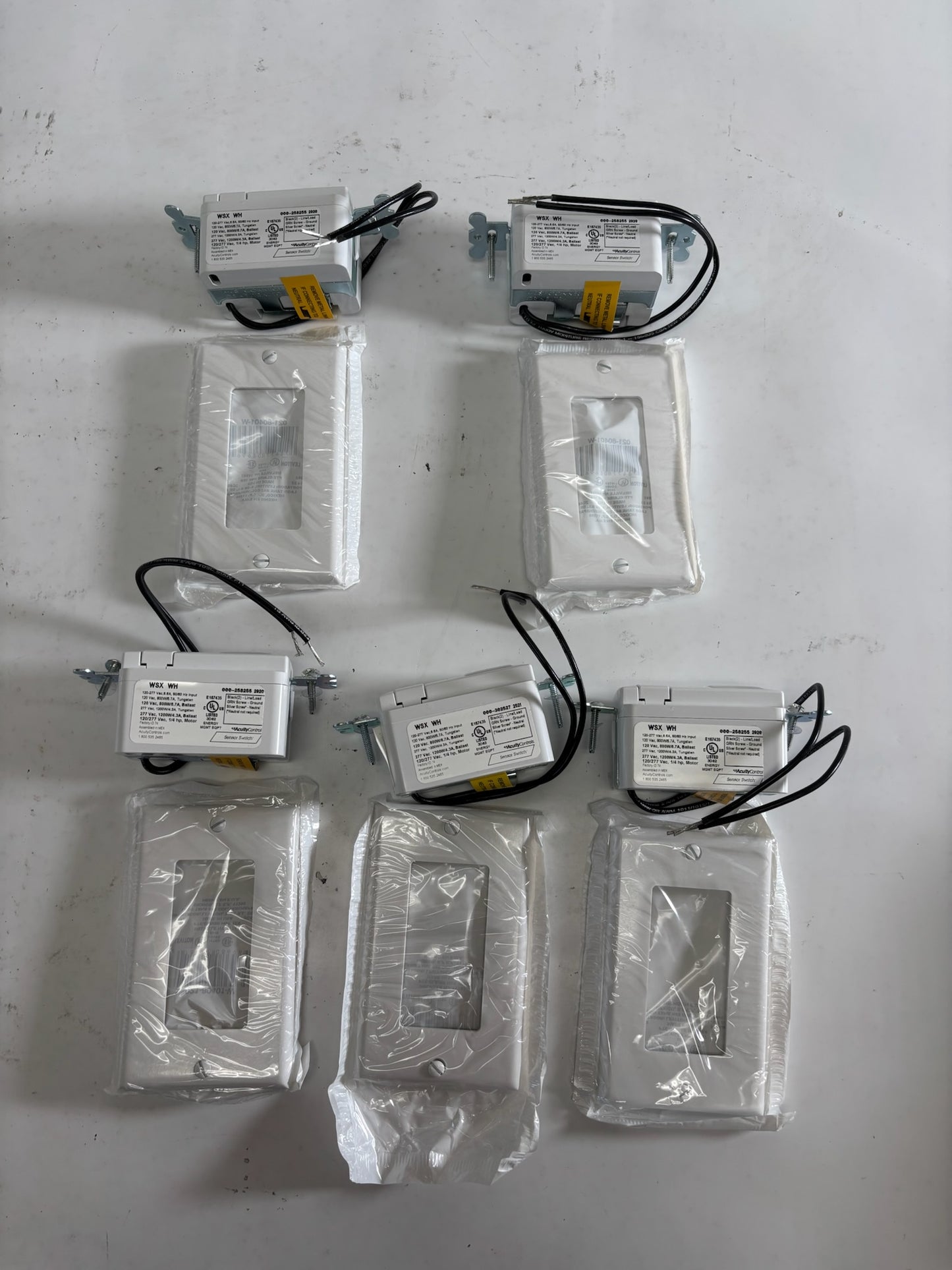 5 PK Acuity WSX-WH Sensor Switch Occupancy Sensor, PIR, 2000 sq ft (Bad Boxes)