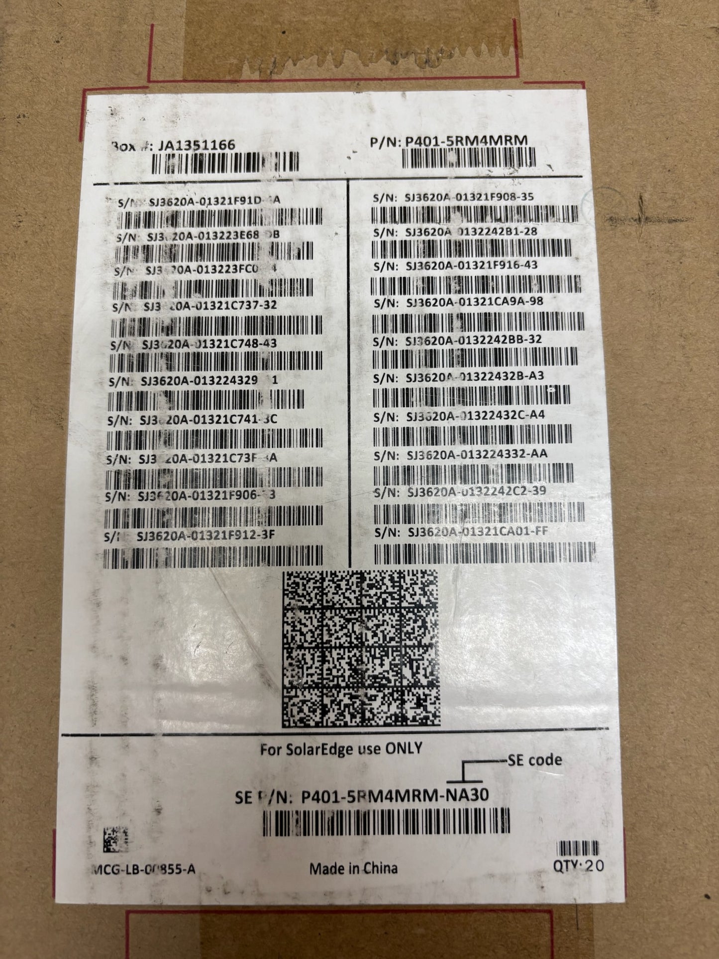 20 Pack SolarEdge P401 Power Optimizers P401-5RM4MRM (New in Box)
