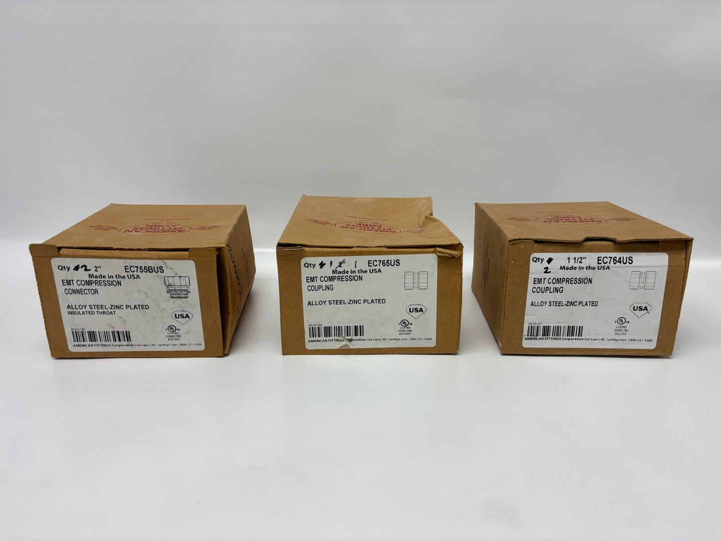 5 PC American Fittings EC764US, EC765US & EC755BUS Bundle