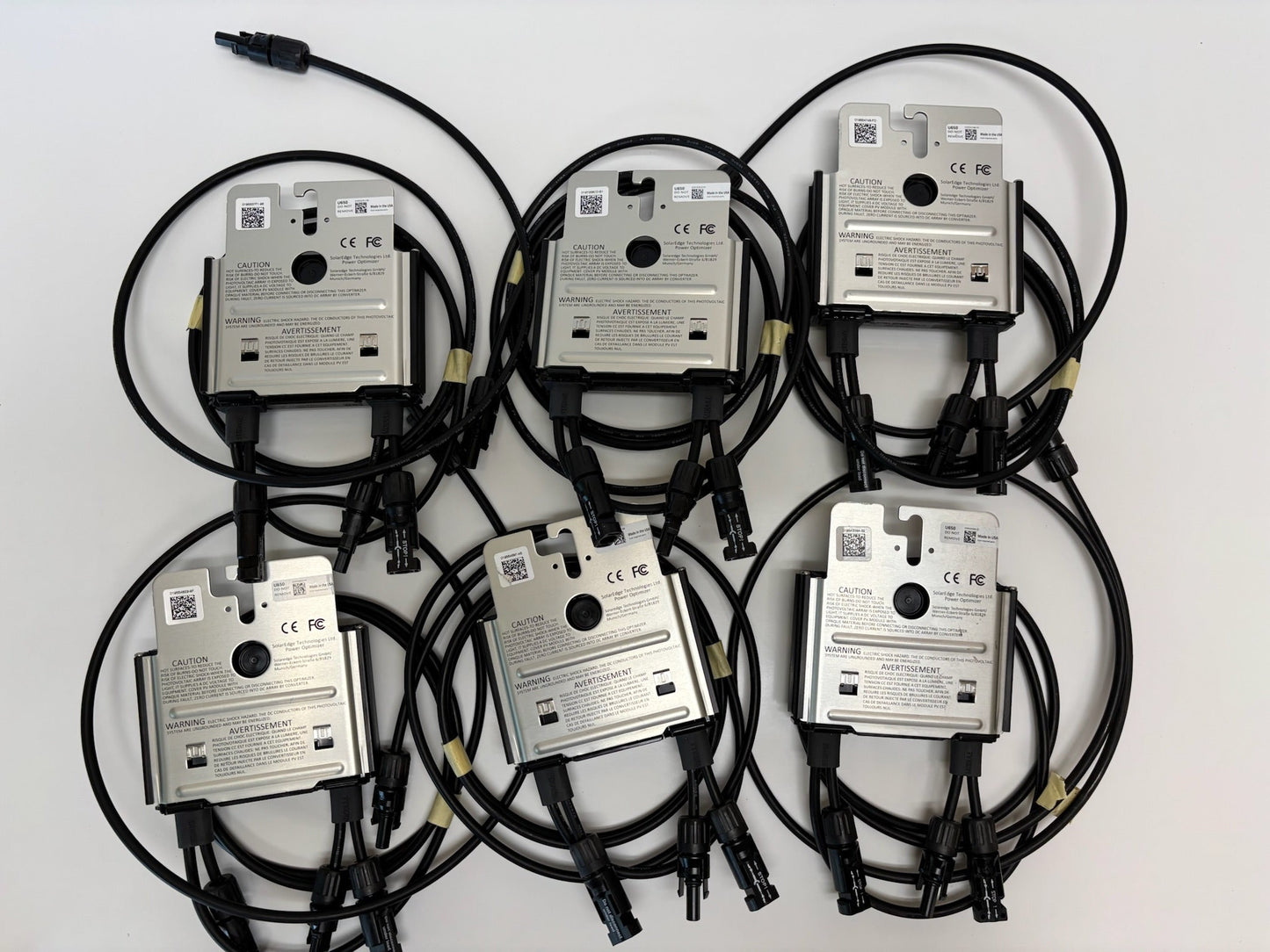 6 Pack SolarEdge U650 650W Power Optimizers U650-1GM4MRMU (No Original Boxes)