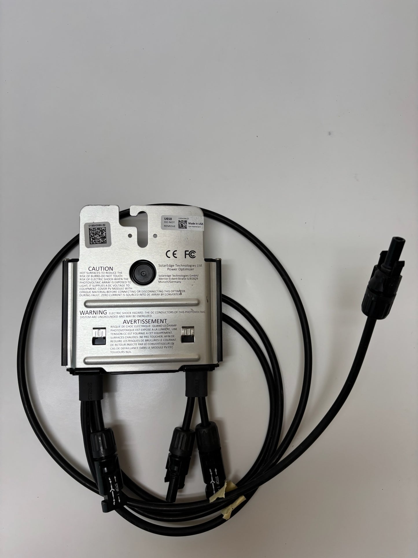 6 Pack SolarEdge U650 650W Power Optimizers U650-1GM4MRMU (No Original Boxes)