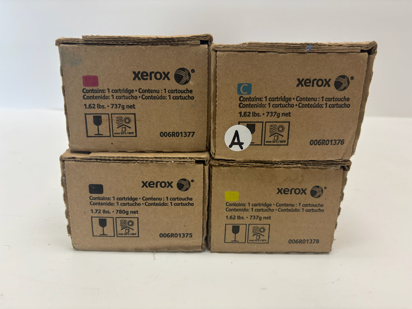 4 Genuine Xerox 700 Digital Color, Color J75, C75 Press Cyan Magenta Yellow & Black Toners