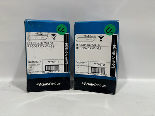 2 PK Acuity RPODBA-DX-WH-G2 2592TU Wireless Switch Low Voltage